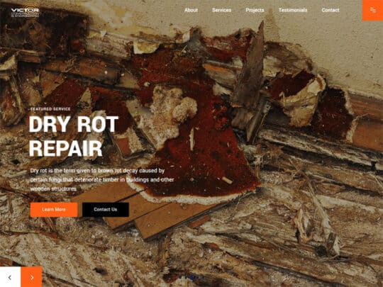Victor Construction website